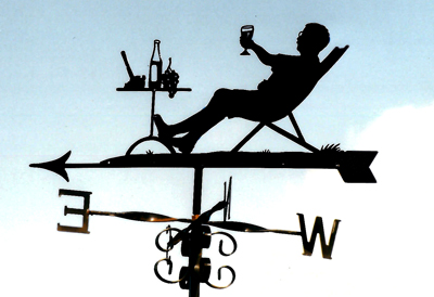 Drinking Wine weather vane